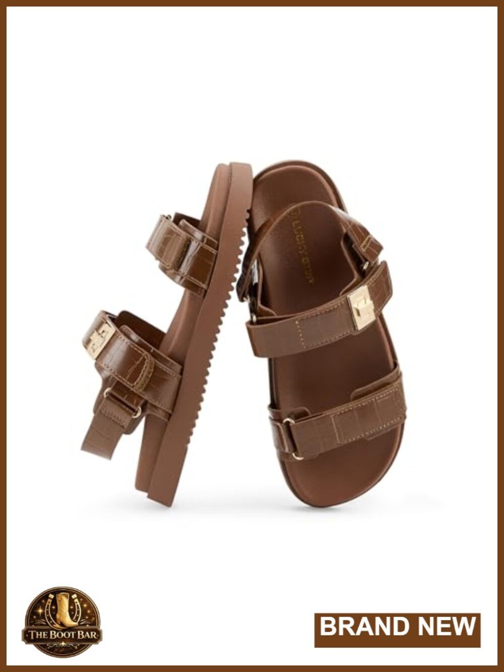 Flat Sandals Casual Open Toe Adjustable Double Strap Summer Sandals